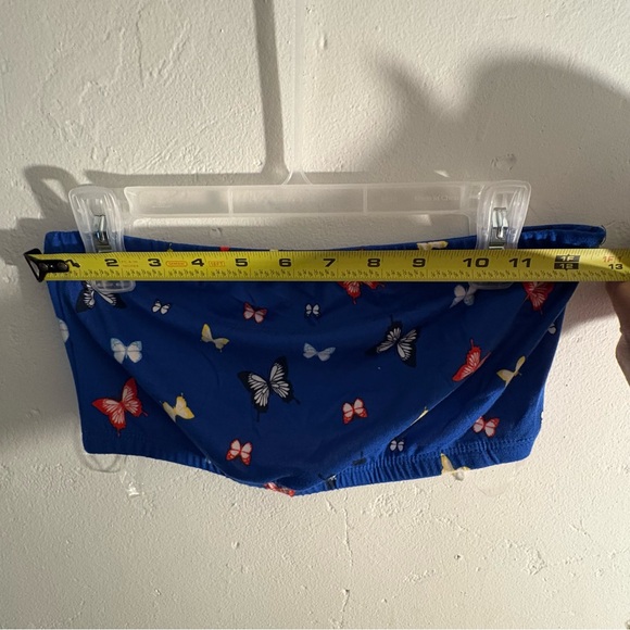 NWOT Butterfly Print Blue Tube Top size Medium - Picture 6 of 11